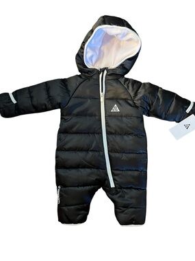 Nike ACG Baby Snowsuit 3M Black Puffer Bunting Hooded Primaloft Full Zip NWT